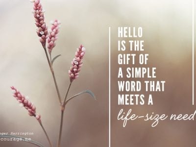 Posting at (in)courage, moving, courage to say hello