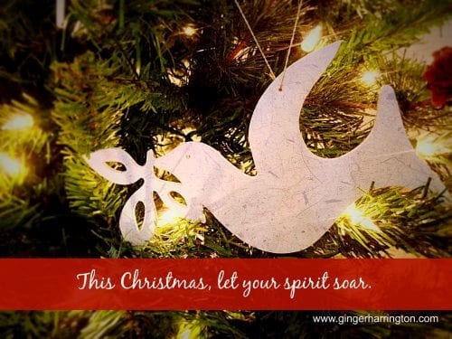 Christmas Dove with Text