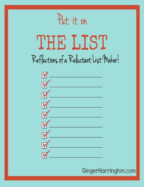 Reflections of a Reluctant List Maker