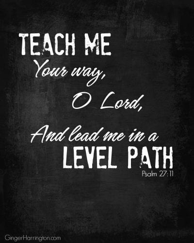 God teaches us his way of living, leveling our paths.