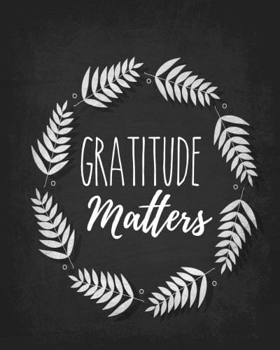 Gratitude matters. 