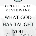Bible text is background for article on reviewing what God teaches us.