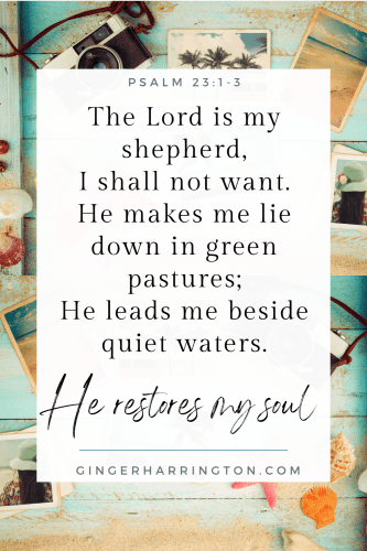 These words from the 23rd Psalm show us that we can trust God to lead us in ways that restore our weary souls. Get the Summer Soul Refresh to help you take a break for your soul.