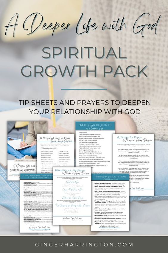 Graphic showing content of spiritual growth pack