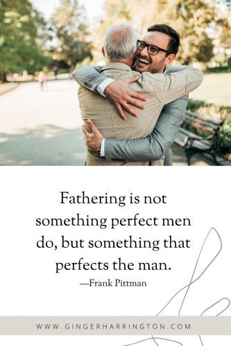Man hugging his father