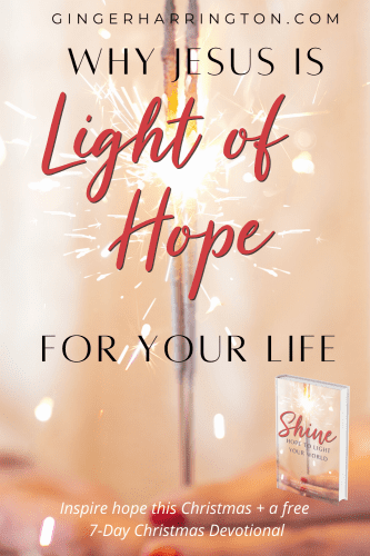Light of a sparkler symbolizes the light of hope Jesus brings to us.