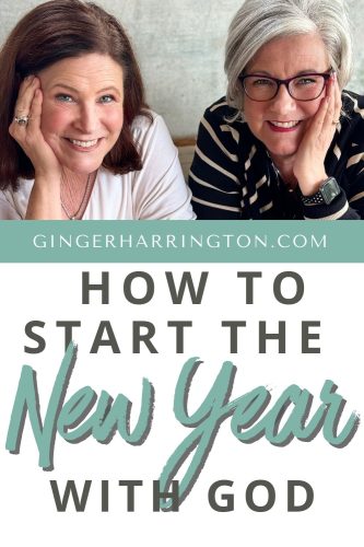 Two Christian women smiling beside the text “How to Start the New Year with God,” representing a faith-based blog and podcast episode about beginning the new year with reflection, wisdom, and God’s guidance.
